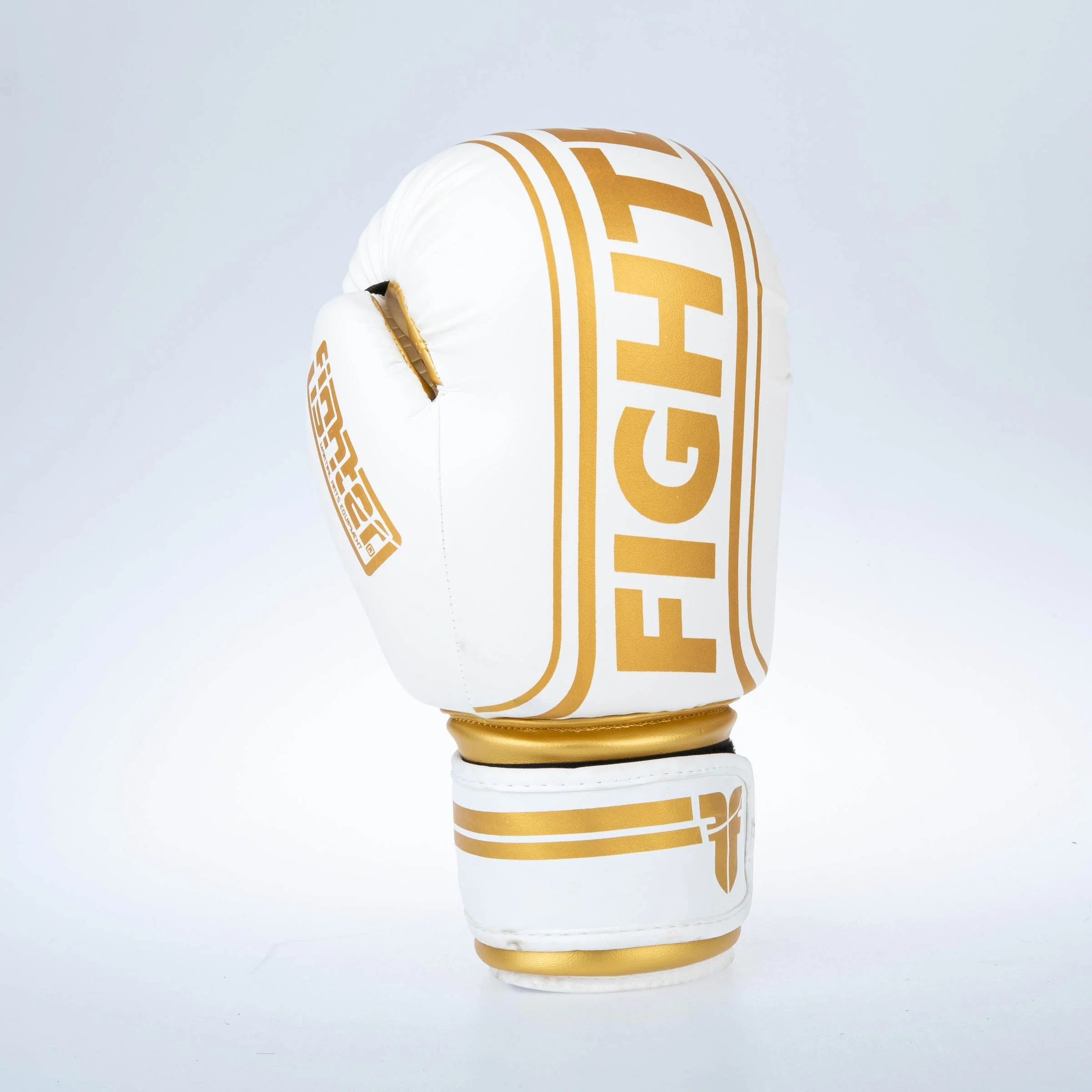 Fighter Boxing Gloves Basic Stripe - white/gold – Image 6