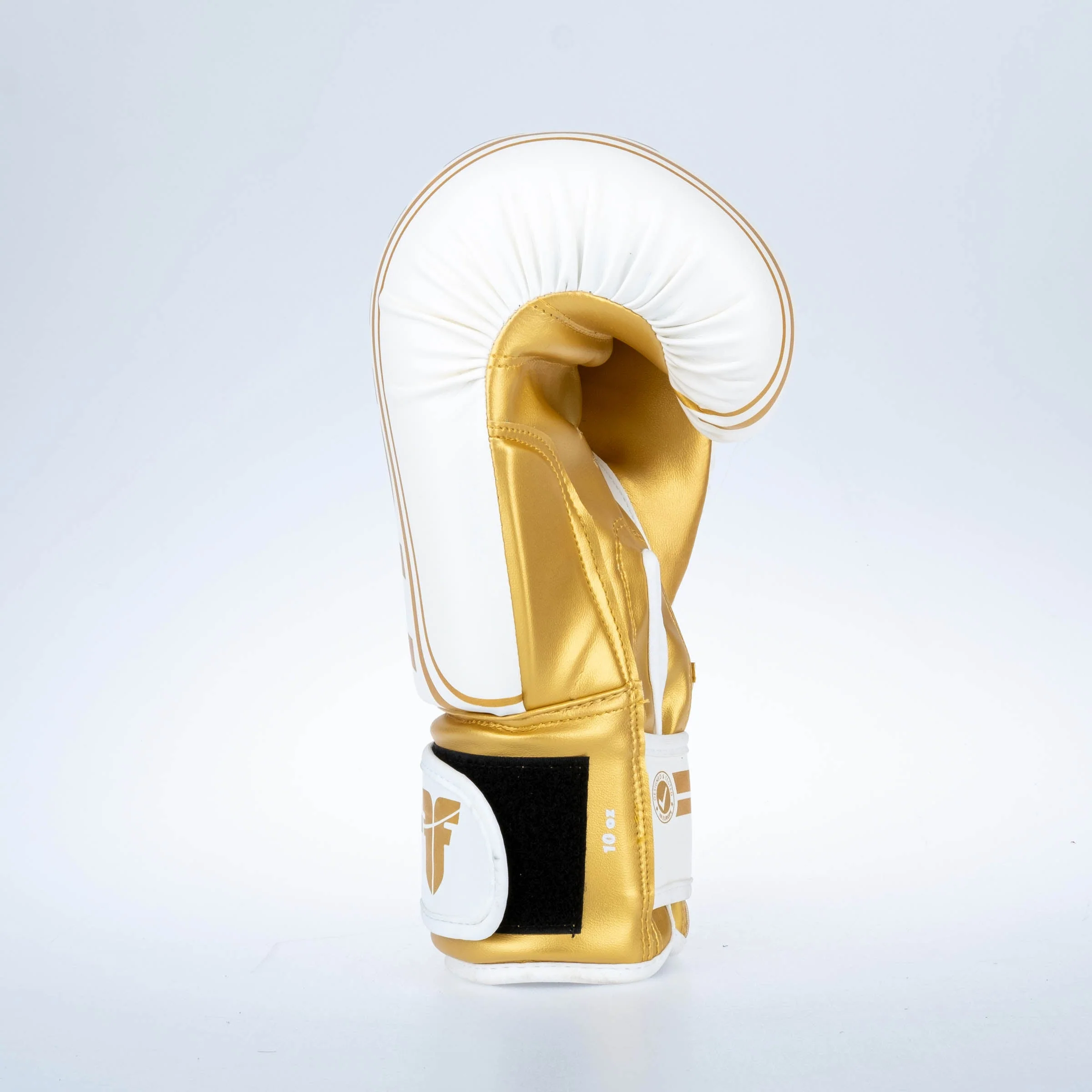 Fighter Boxing Gloves Basic Stripe - white/gold – Image 8