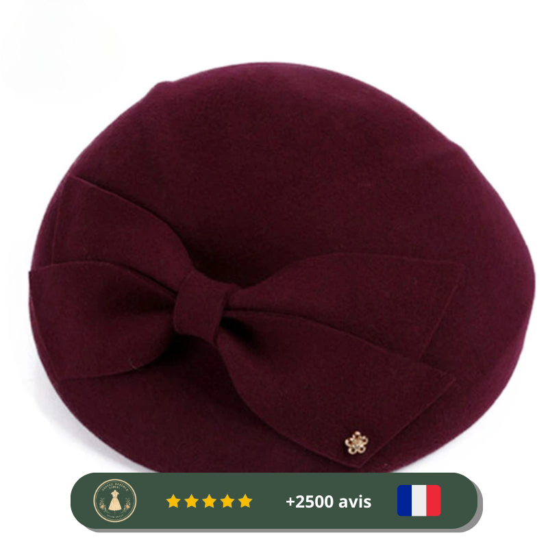 Chapeau femme rétro en laine – Image 4