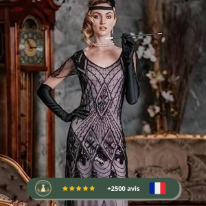 Robe rose style années 20 pour mariage