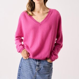 Absolut Cashmere – Pull Col V Alicia – Rose