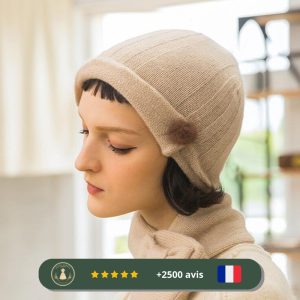 Chapeau années 30 chaud en tricot