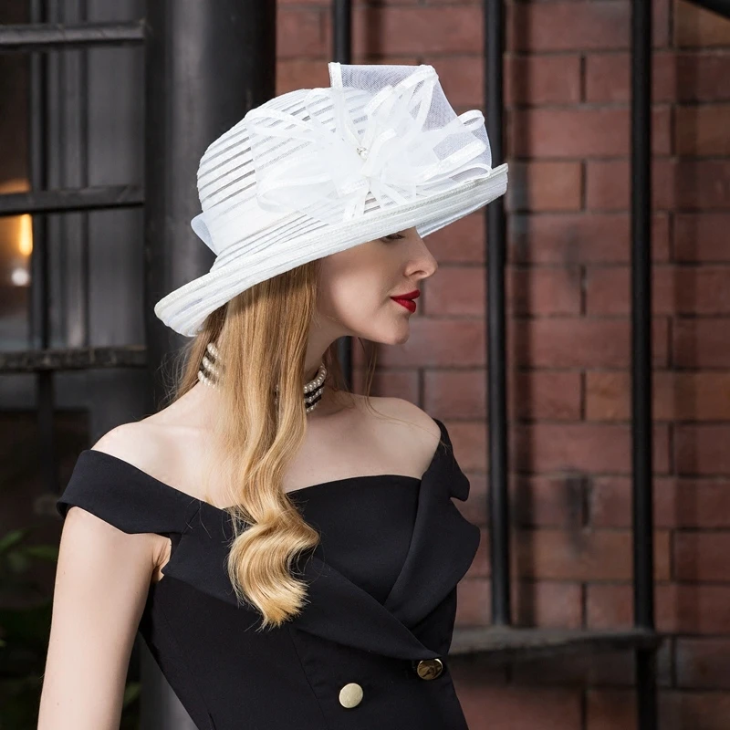 Chapeau blanc en lin années 60 – Image 4