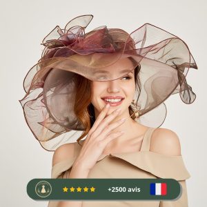 Chapeau rouge de mariage des années 20