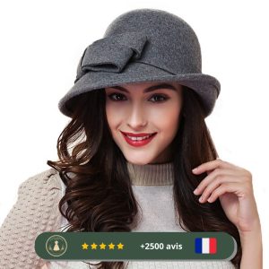 Chapeau melon gris des années 20