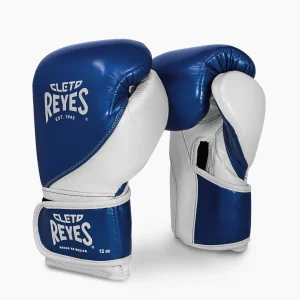 Gants de boxe Cleto Reyes Entraînement haute précision CE7 Bleu-blanc