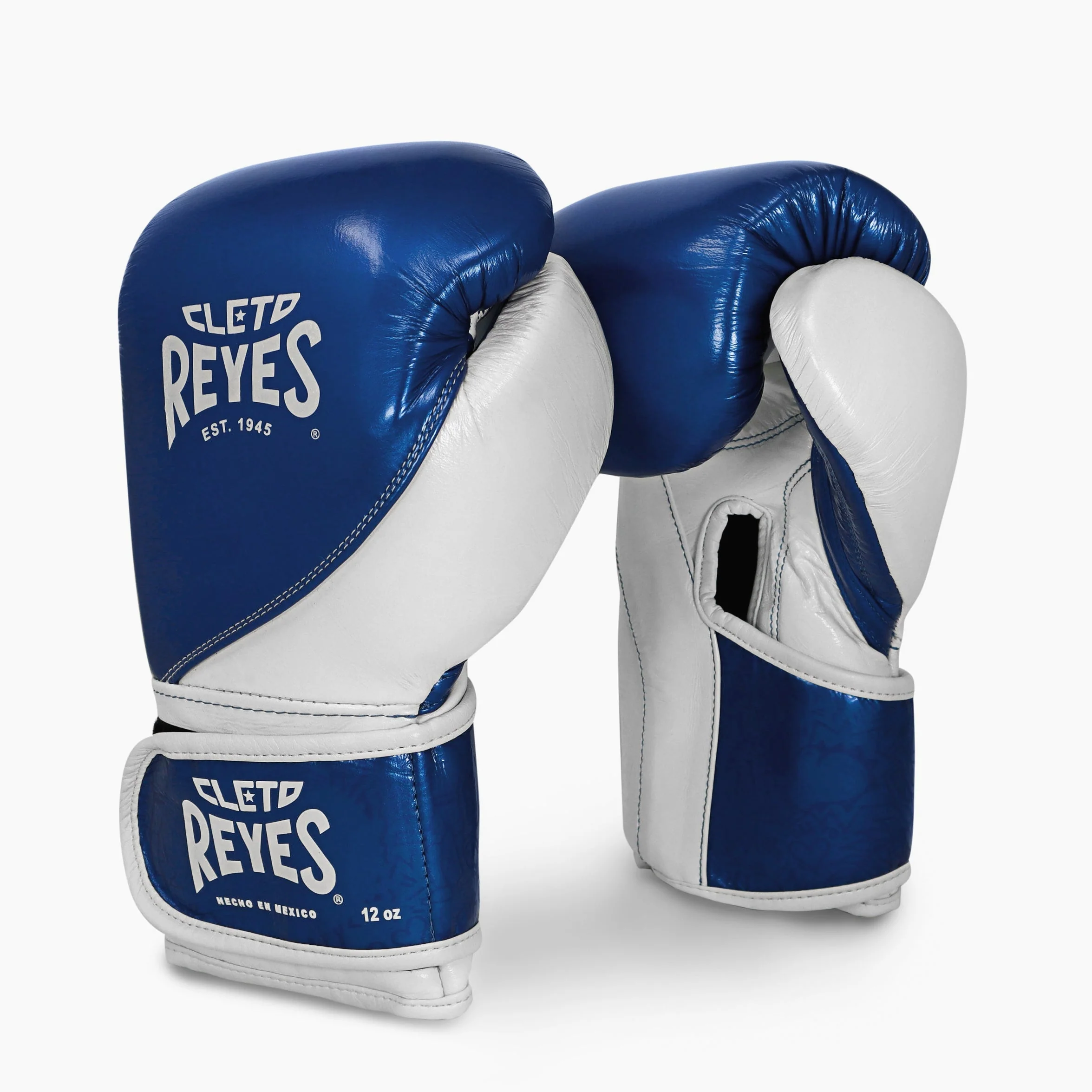 Gants de boxe Cleto Reyes Entraînement haute précision CE7 Bleu-blanc