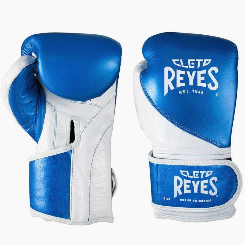 Gants de boxe Cleto Reyes Entraînement haute précision CE7 Bleu-blanc – Image 3