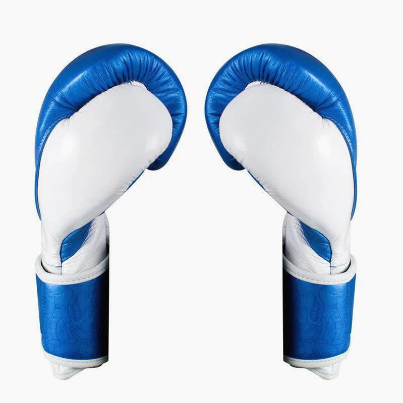 Gants de boxe Cleto Reyes Entraînement haute précision CE7 Bleu-blanc – Image 4