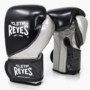 Gants de boxe Cleto Reyes Entraînement Haute Précision CE7 Noir-Argent