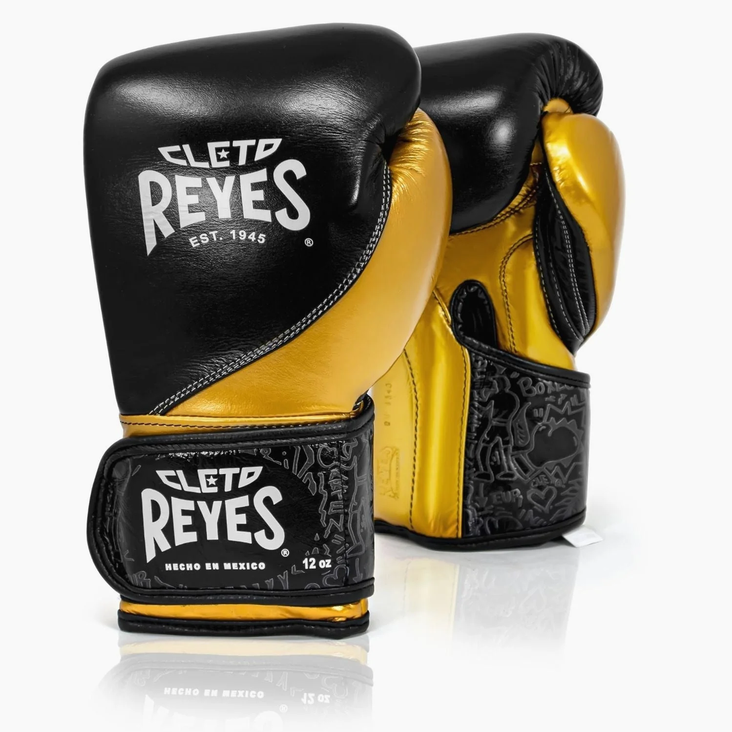 Gants de boxe Cleto Reyes Entraînement de haute précision CE7 Noir-Or – Image 2