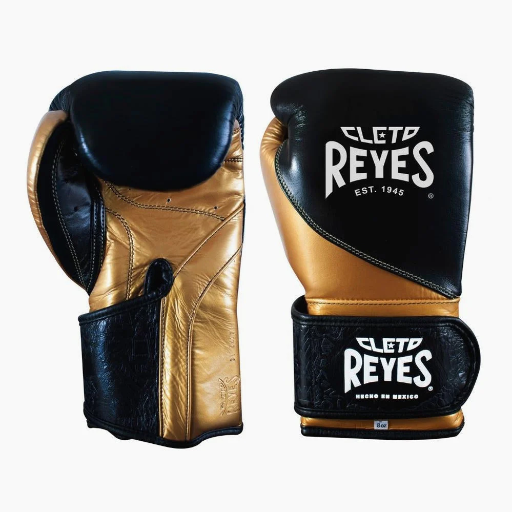 Gants de boxe Cleto Reyes Entraînement de haute précision CE7 Noir-Or – Image 3