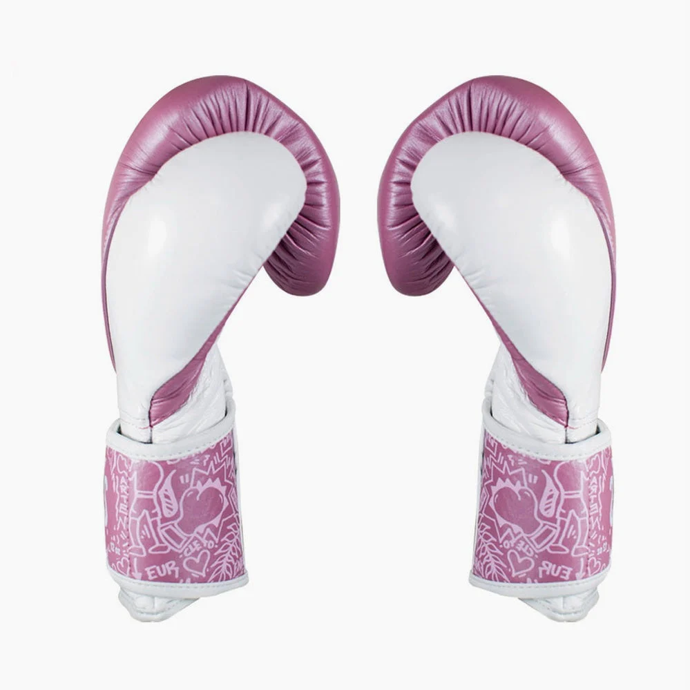 Gants de boxe Cleto Reyes Entraînement de haute précision CE7 Rose-blanc – Image 3