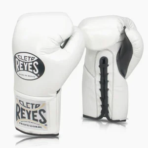 Gants de boxe Cleto Reyes Professionnel CB2 Blanc avec lacets