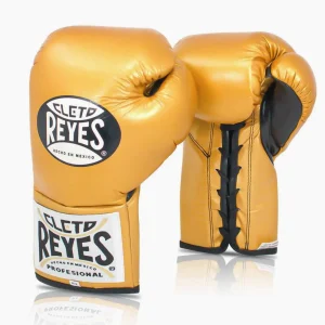Gants de boxe Cleto Reyes Professionnel CB2 Or avec lacets