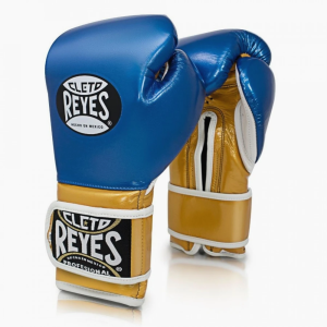 Gants de boxe Cleto Reyes Sparring CE6 Bleu Saphir Or