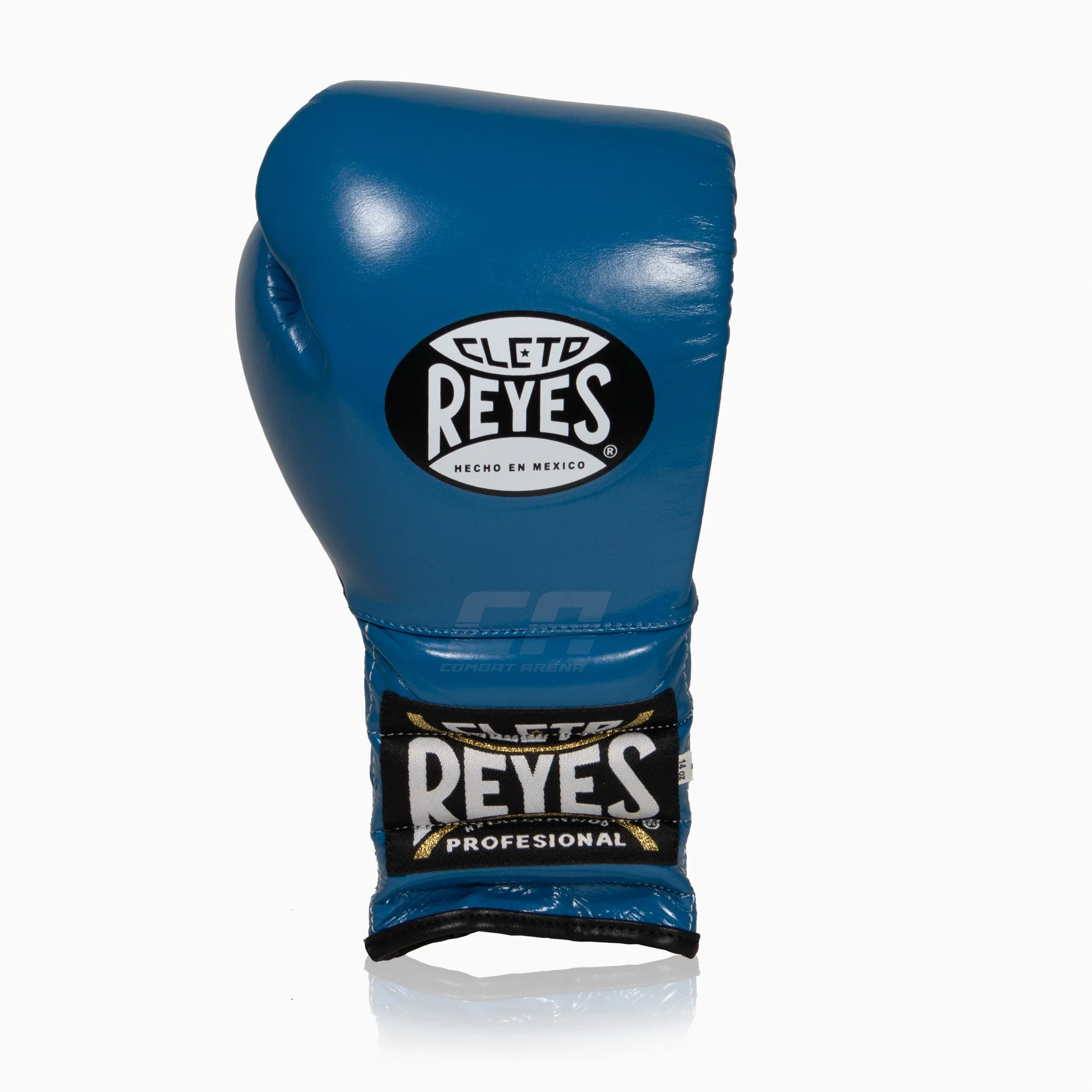 Gants de boxe Cleto Reyes Entraînement Traditionnel CE4 Bleu-noir avec lacets – Image 3