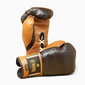 Gants de boxe Di Nardo avec lacets 14 Oz Marron-cognac