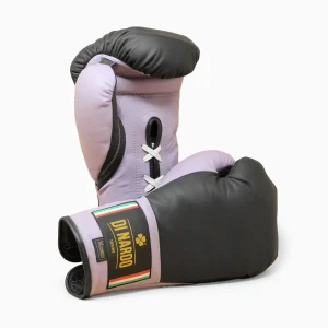 Gants de boxe Di Nardo avec lacets 14 Oz Noir-lilas