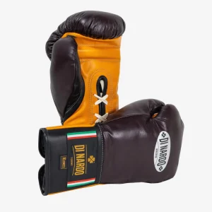 Gants de boxe Di Nardo avec Lacets 16 Oz Bourgogne-jaune