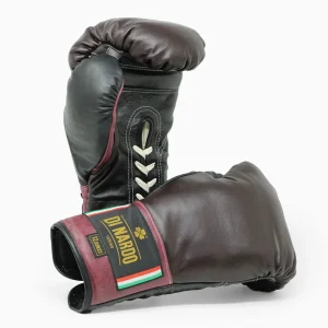 Gants de boxe Di Nardo avec lacets Bourgogne Noir