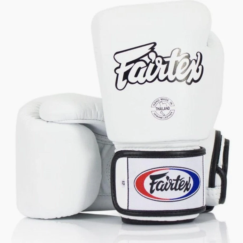 Gants de Muay Thai Fairtex BGV1 Blanc