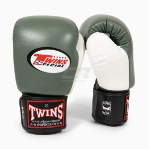 Gants de Muay Thai Twins Special BGVL4 Noir-vert-blanc