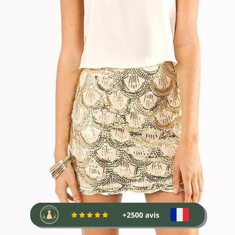 jupe brillante et évasée des années 30 – Image 2