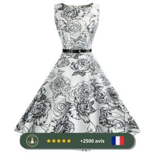 Robe Courrège années 60 á imprimé floral