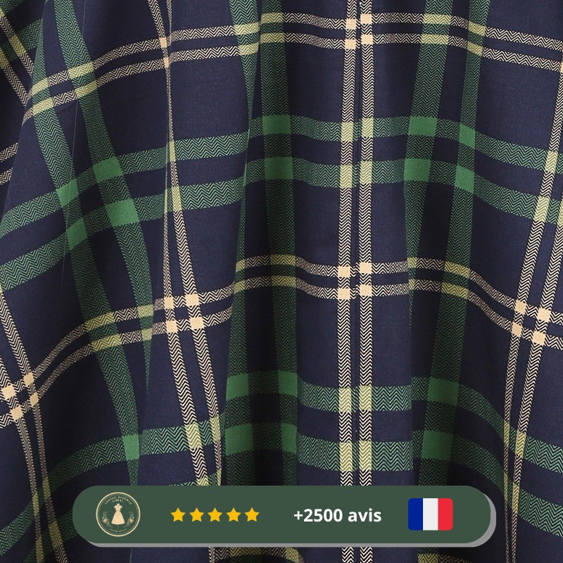 Jupe années 30 à carreaux verts – Image 4