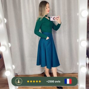 Jupe à carreaux style des années 30