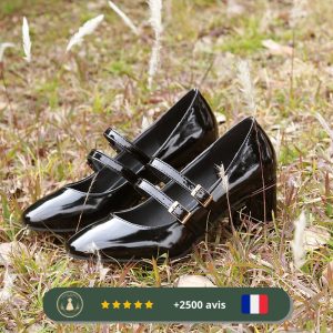 Chaussures en cuir verni des années 30 pour femme