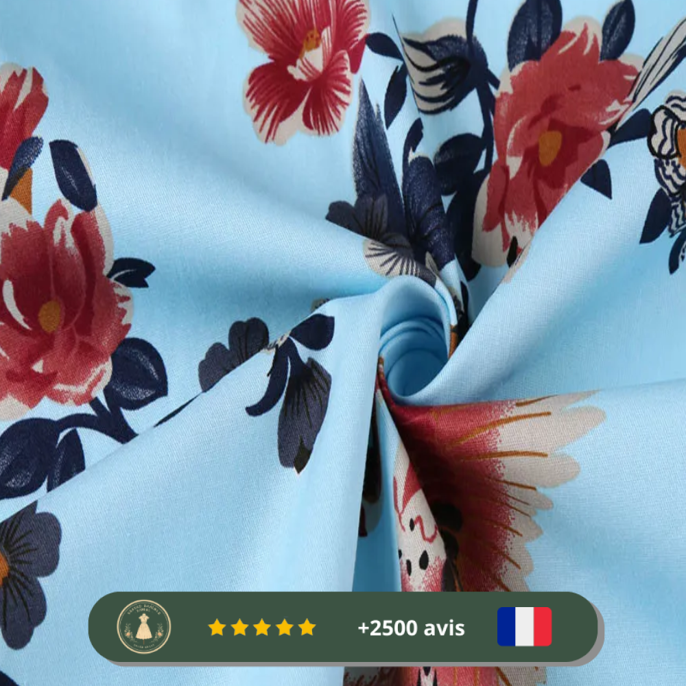 Jupe années 30 imprimé floral – Image 4