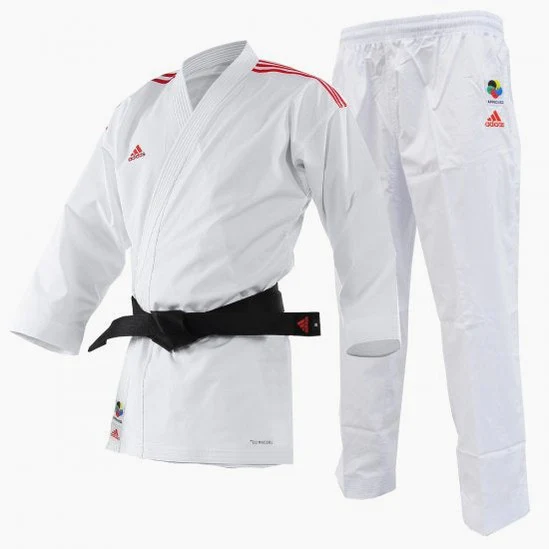 Karategi Adidas Kumite Adilight Primegreen WKF Bandes Rouges – Image 3