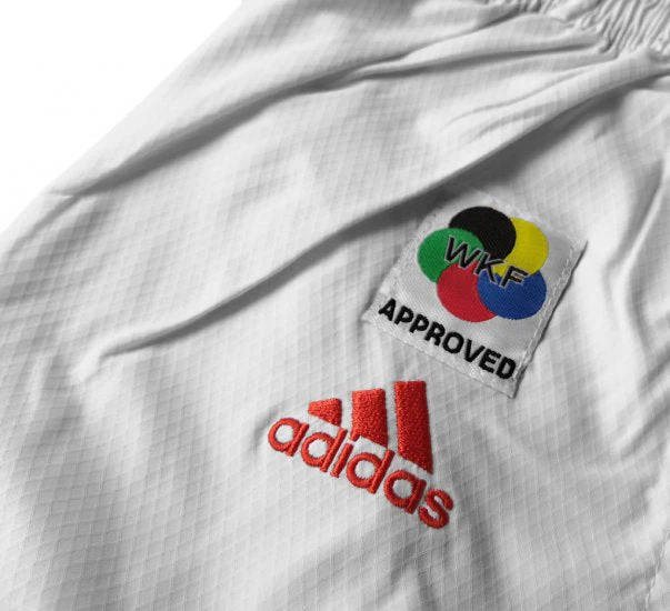 Karategi Adidas Kumite Adilight Primegreen WKF Bandes Rouges – Image 5