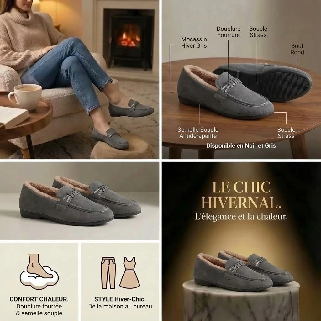 Mocassin Femme Hiver Chaud – Image 5