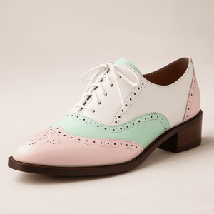 Mocassins Femme Bicolore en Cuir