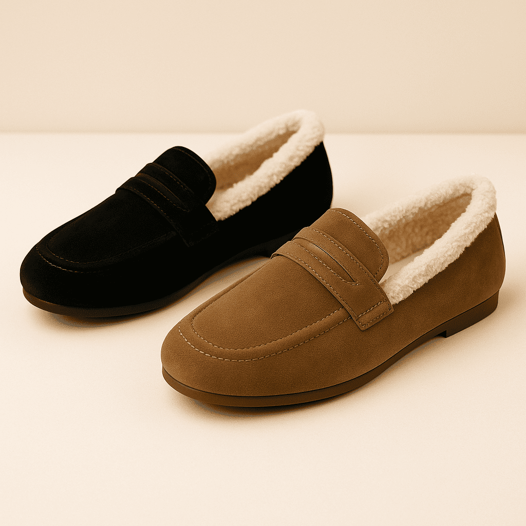Mocassins Femme Hiver en Suédine avec Doublure Fourrée – Image 2