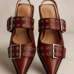 Mocassins Femme à Double Boucles