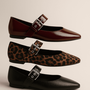 Mocassins Femme à Large Bride