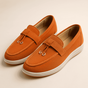 Mocassins Femme en Suédine à gland