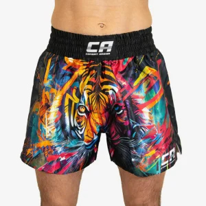 Shorts de kick-thai Combat Arena Tiger Blaze