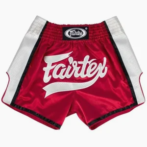 Shorts de kick-thai Fairtex BS1704 Rouge-blanc