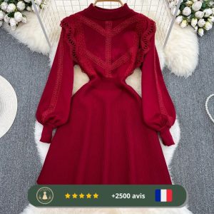 Robe années 30 chic rouge