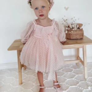 Robe Baptême Manche Longue