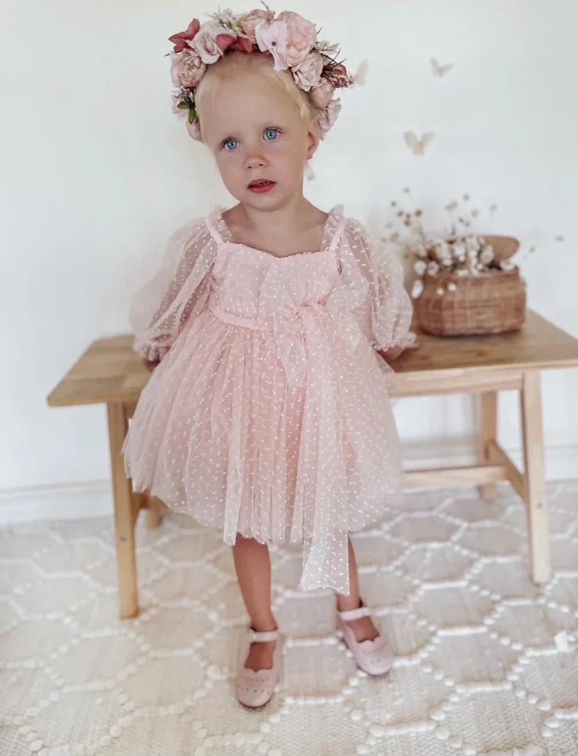 Robe Baptême Manche Longue