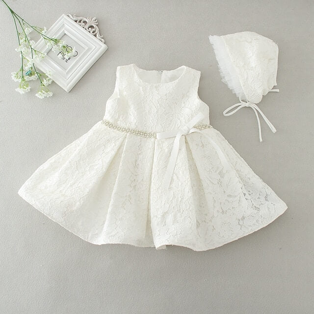 Robe Bébé Mariage Blanche – Image 3