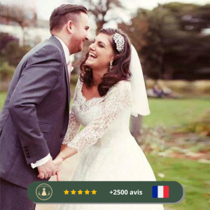 Robe blanche de mariée années 30