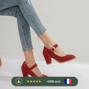 Chaussures rétro à talons hauts pour femmes des années 30