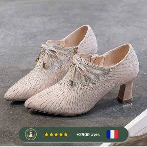 Chaussures beige d&rsquo;hiver des années 30